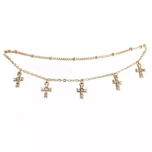NEW! Dainty “Madonna” Layered Cross Necklace - Picture 3 of 6